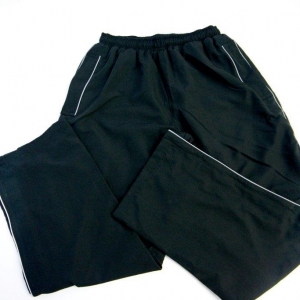 Joggers Black Soft Shell With White Piping