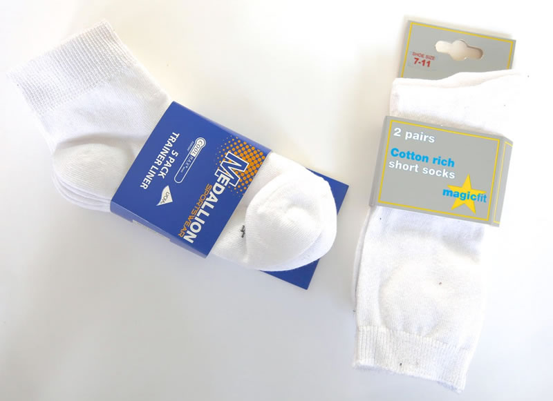 Girls Cotton Sport Socks - White