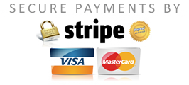 Secure payments by Stripe